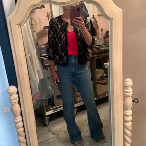 Vintage Black Lace Overlay Jacket/top